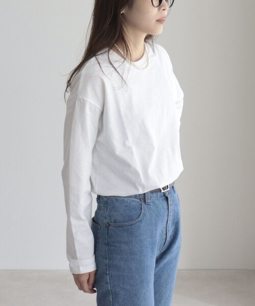 fredy emue(フレディエミュ)の「クルーネックロンT(Tシャツ/カットソー・レディース・オフホワイト・38)」の1枚目の写真