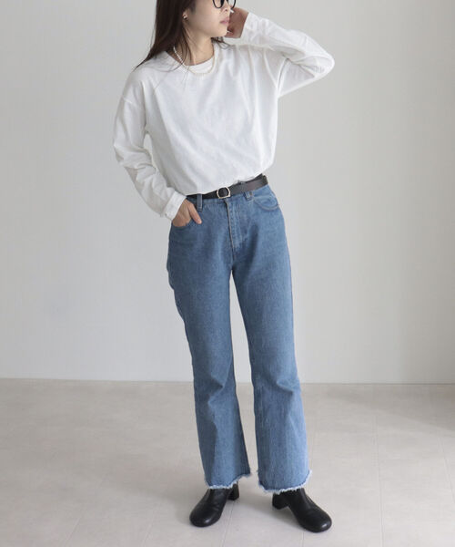 fredy emue(フレディエミュ)の「クルーネックロンT(Tシャツ/カットソー・レディース・オフホワイト・38)」の4枚目の写真