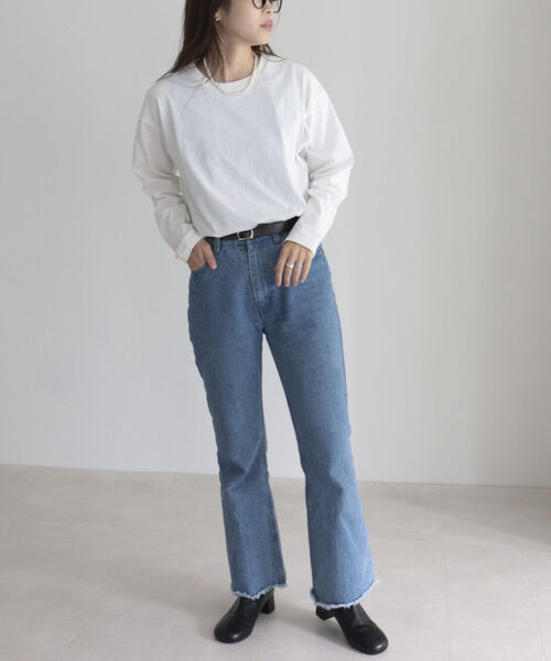 fredy emue(フレディエミュ)の「クルーネックロンT(Tシャツ/カットソー・レディース・オフホワイト・38)」の8枚目の写真