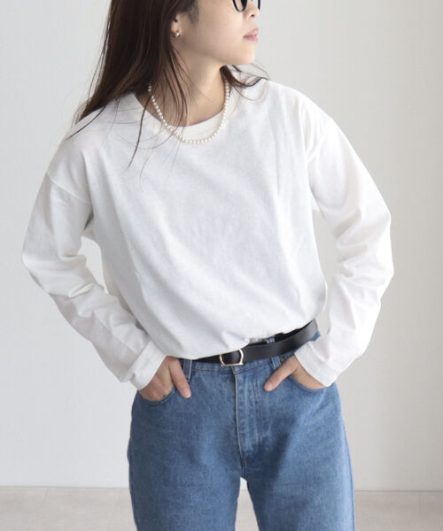 fredy emue(フレディエミュ)の「クルーネックロンT(Tシャツ/カットソー・レディース・オフホワイト・38)」の10枚目の写真