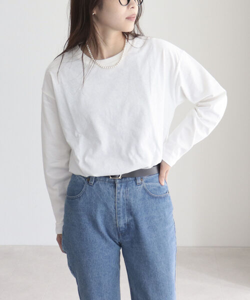 fredy emue(フレディエミュ)の「クルーネックロンT(Tシャツ/カットソー・レディース・オフホワイト・38)」の2枚目の写真