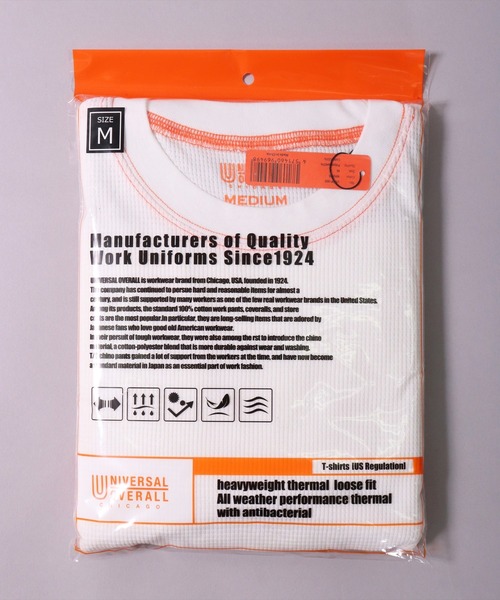 UNIVERSAL OVERALL（ユニバーサルオーバーオール）の「(LG)【UNIVERSAL OVERALL】【パックT】ルーズフィット ワッフル 長袖 Tシャツ（Tシャツ/カットソー・メンズ・ホワイト/ホワイト系その他/ブラック系その他/ブラック・MEDIUM/LARGE）」の15枚目の写真