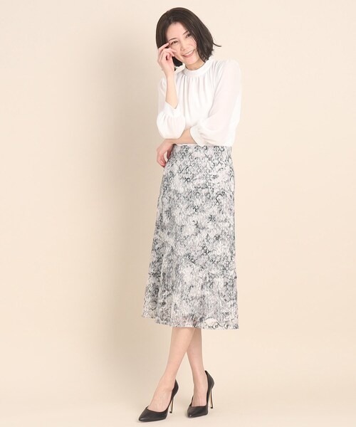 新品⭐︎クードシャンス⭐︎レース フレアスカート 38/M ホワイト 新品⭐︎クードシャンス⭐︎レース フレアスカート 38/M