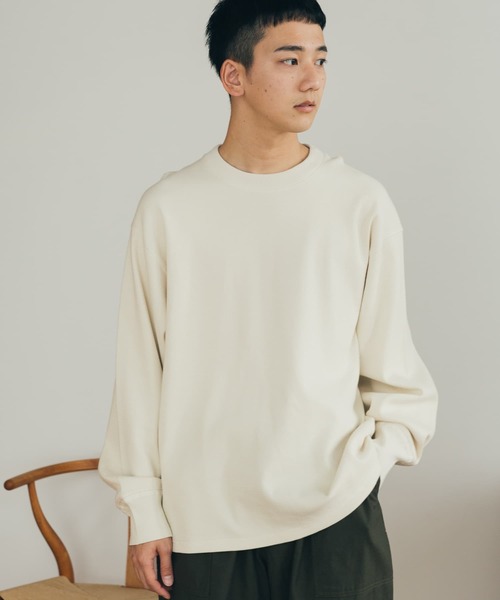 FORK&SPOON(フォークアンドスプーン)の「FORK&SPOON ワッフルプルオーバー(Tシャツ/カットソー・メンズ・ホワイト/チャコールグレー・4/5)」の3枚目の写真