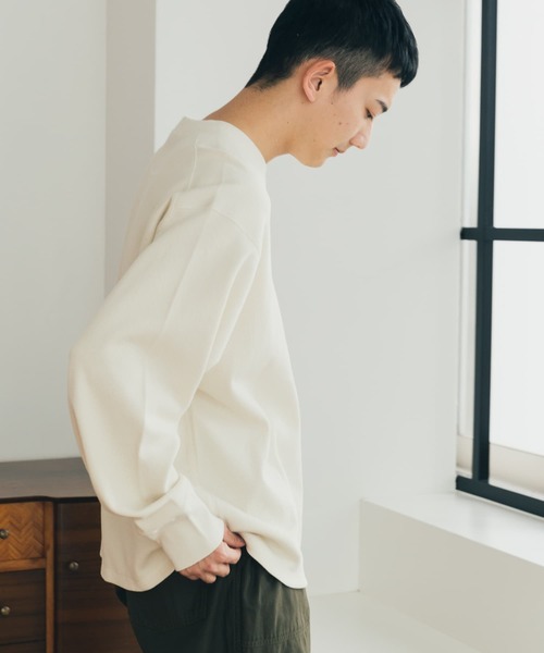 FORK&SPOON(フォークアンドスプーン)の「FORK&SPOON ワッフルプルオーバー(Tシャツ/カットソー・メンズ・ホワイト/チャコールグレー・4/5)」の4枚目の写真