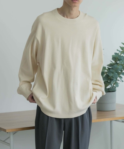 FORK&SPOON(フォークアンドスプーン)の「FORK&SPOON ワッフルプルオーバー(Tシャツ/カットソー・メンズ・ホワイト/チャコールグレー・4/5)」の6枚目の写真