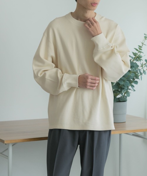 FORK&SPOON(フォークアンドスプーン)の「FORK&SPOON ワッフルプルオーバー(Tシャツ/カットソー・メンズ・ホワイト/チャコールグレー・4/5)」の7枚目の写真