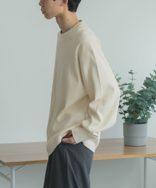 FORK&SPOON(フォークアンドスプーン)の「FORK&SPOON ワッフルプルオーバー(Tシャツ/カットソー・メンズ・ホワイト/チャコールグレー・4/5)」の8枚目の写真