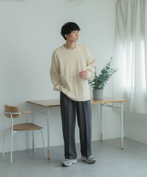 FORK&SPOON(フォークアンドスプーン)の「FORK&SPOON ワッフルプルオーバー(Tシャツ/カットソー・メンズ・ホワイト/チャコールグレー・4/5)」の11枚目の写真