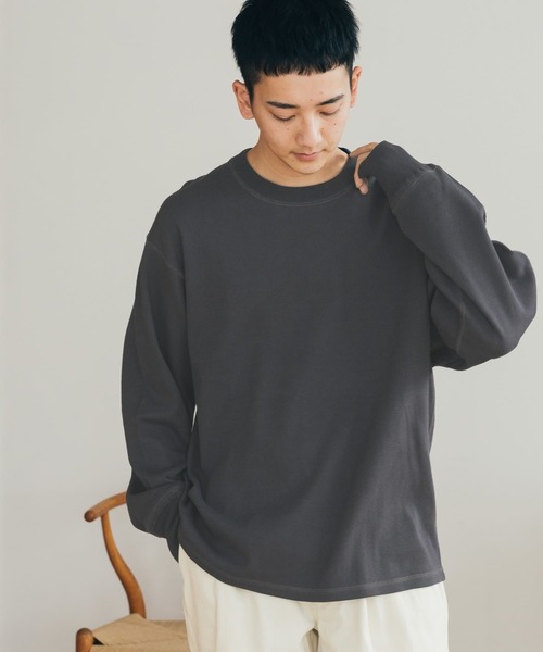 FORK&SPOON(フォークアンドスプーン)の「FORK&SPOON ワッフルプルオーバー(Tシャツ/カットソー・メンズ・ホワイト/チャコールグレー・4/5)」の13枚目の写真