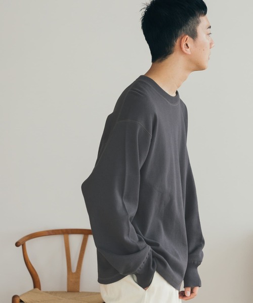 FORK&SPOON(フォークアンドスプーン)の「FORK&SPOON ワッフルプルオーバー(Tシャツ/カットソー・メンズ・ホワイト/チャコールグレー・4/5)」の14枚目の写真