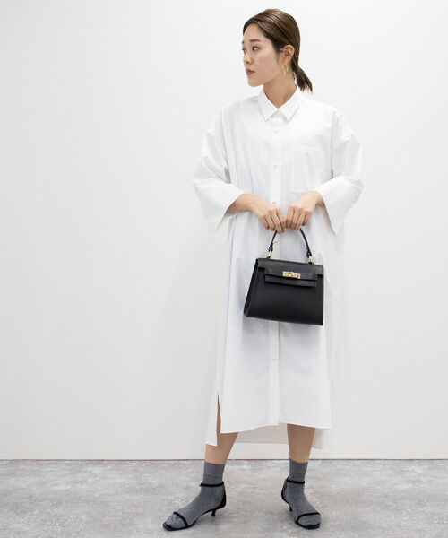 NOLLEY’S(ノーリーズ)の「《手洗い可能》シャツワンピース(シャツワンピース・レディース・ネイビー/ホワイト・38)」の5枚目の写真