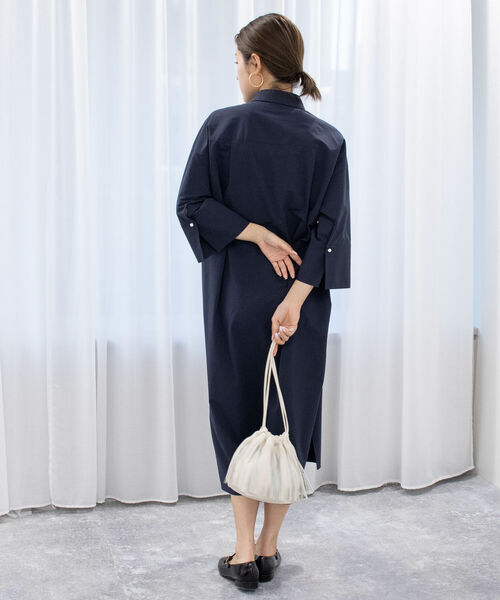 NOLLEY’S(ノーリーズ)の「《手洗い可能》シャツワンピース(シャツワンピース・レディース・ネイビー/ホワイト・38)」の9枚目の写真