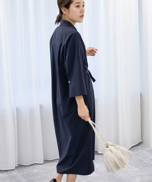 NOLLEY’S(ノーリーズ)の「《手洗い可能》シャツワンピース(シャツワンピース・レディース・ネイビー/ホワイト・38)」の11枚目の写真