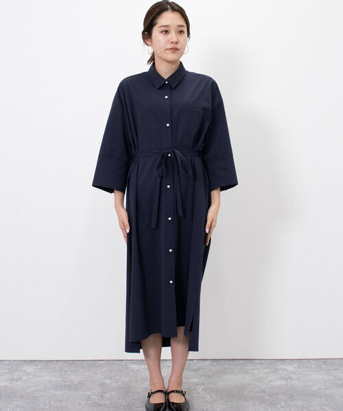 NOLLEY’S(ノーリーズ)の「《手洗い可能》シャツワンピース(シャツワンピース・レディース・ネイビー/ホワイト・38)」の13枚目の写真
