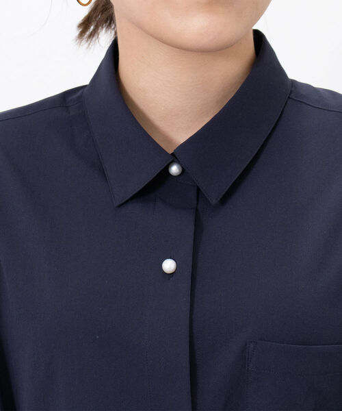 NOLLEY’S(ノーリーズ)の「《手洗い可能》シャツワンピース(シャツワンピース・レディース・ネイビー/ホワイト・38)」の19枚目の写真