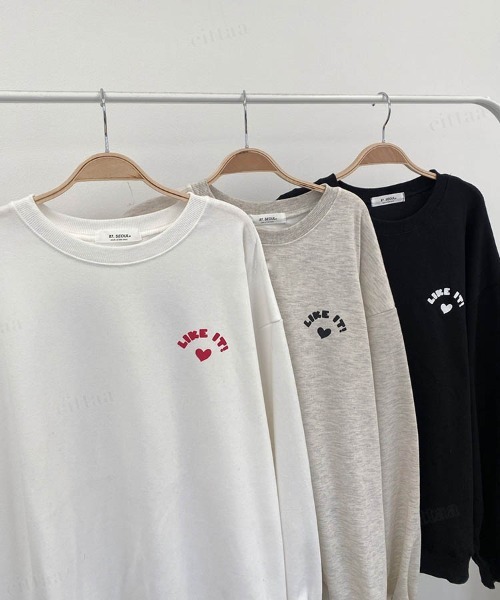 Dalfwin（ダールフィン）の「2023AW 秋冬新作　韓国ファッション スウェット レディース 裏起毛なし　LIKEベアプリントスウェット　バックプリント トレーナー オーバーサイズ ビッグシルエット ドルマンスリーブ 2023AW 秋冬新作（スウェット・レディース・ブラック/アイボリー/オートミール・FREE）」の13枚目の写真