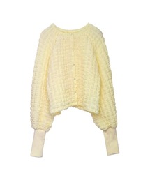 Re:EDIT | [神山まりあさん着用][2023S/S COLLECTION][低身長サイズ有]ポップコーンボリュームスリーブカーディガン(カーディガン/ボレロ)