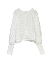 [2023S/S PRE ORDER][低身長サイズ有]ポップコーンボリュームスリーブカーディガン