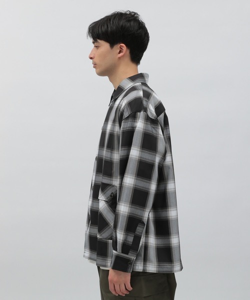 オンブレ　シャツ Schott N.Y.C シャツ Schott/ショット/OMBRE LS SHIRT/オンブレ