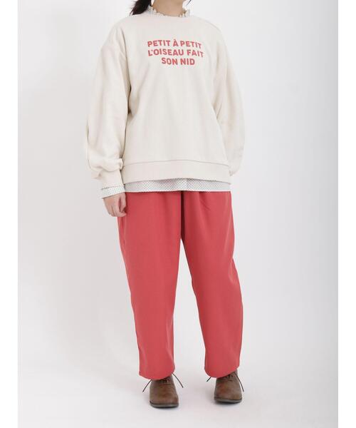 Samansa Mos2（サマンサ モスモス）の「TR柄アソートギャザーパンツ（その他パンツ・レディース・ベージュ/ブラック/レッド/グレー・ﾌﾘ-）」の9枚目の写真