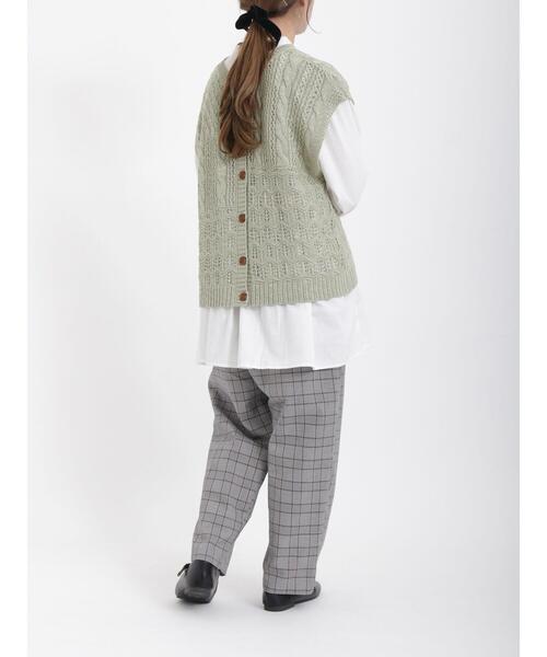 Samansa Mos2（サマンサ モスモス）の「TR柄アソートギャザーパンツ（その他パンツ・レディース・ベージュ/ブラック/レッド/グレー・ﾌﾘ-）」の16枚目の写真