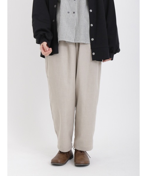 Samansa Mos2（サマンサ モスモス）の「TR柄アソートギャザーパンツ（その他パンツ・レディース・ベージュ/ブラック/レッド/グレー・ﾌﾘ-）」の4枚目の写真