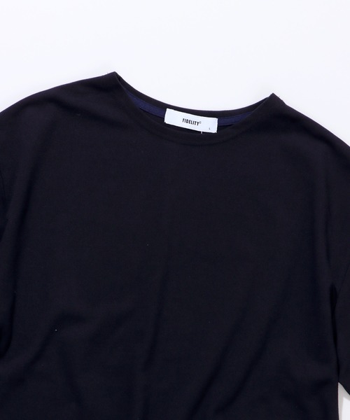 FIDELITY（フィデリティ）の「EMBLEM BASQUE S/S SHIRT / バスクシャツ（Tシャツ/カットソー・メンズ・オフホワイト/サーモンピンク/ダークネイビー/ブルー/グリーン・FREE/MEDIUM/LARGE/X-LARGE）」の6枚目の写真