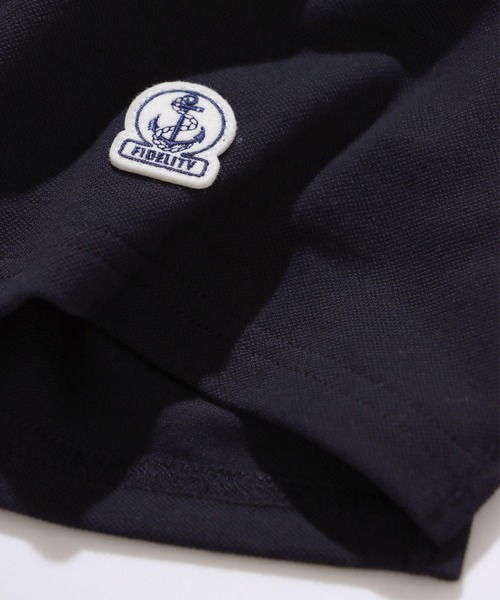 FIDELITY（フィデリティ）の「EMBLEM BASQUE S/S SHIRT / バスクシャツ（Tシャツ/カットソー・メンズ・オフホワイト/サーモンピンク/ダークネイビー/ブルー/グリーン・FREE/MEDIUM/LARGE/X-LARGE）」の8枚目の写真