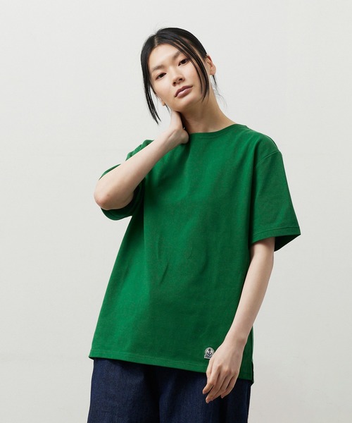 FIDELITY（フィデリティ）の「EMBLEM BASQUE S/S SHIRT / バスクシャツ（Tシャツ/カットソー・メンズ・オフホワイト/サーモンピンク/ダークネイビー/ブルー/グリーン・FREE/MEDIUM/LARGE/X-LARGE）」の21枚目の写真