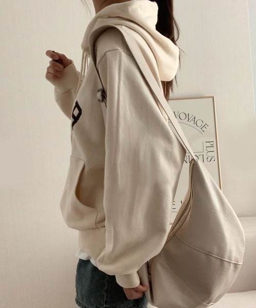 fd style（エフディ スタイル）の「アムールーズフードトレーナー（Tシャツ/カットソー・レディース・Cream/Wine/M.Brn・FREE）」の9枚目の写真