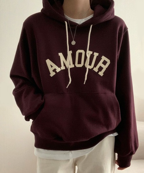 fd style（エフディ スタイル）の「アムールーズフードトレーナー（Tシャツ/カットソー・レディース・Cream/Wine/M.Brn・FREE）」の16枚目の写真