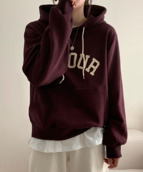 fd style（エフディ スタイル）の「アムールーズフードトレーナー（Tシャツ/カットソー・レディース・Cream/Wine/M.Brn・FREE）」の17枚目の写真