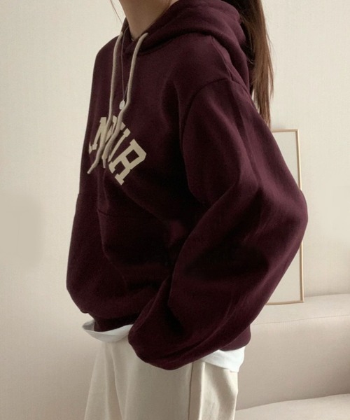 fd style（エフディ スタイル）の「アムールーズフードトレーナー（Tシャツ/カットソー・レディース・Cream/Wine/M.Brn・FREE）」の19枚目の写真