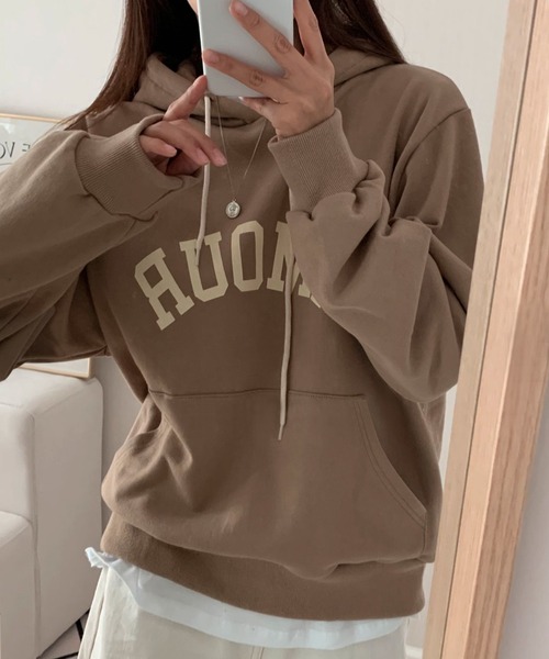 fd style（エフディ スタイル）の「アムールーズフードトレーナー（Tシャツ/カットソー・レディース・Cream/Wine/M.Brn・FREE）」の12枚目の写真