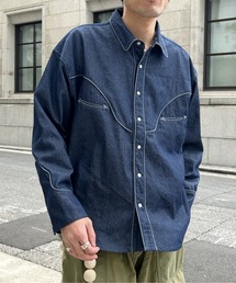CPCM | デニムショートウエスタンシャツ(シャツ/ブラウス)