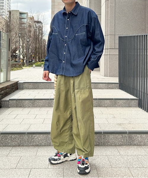 CPCM（シーピーシーエム）の「デニムショートウエスタンシャツ（シャツ/ブラウス・メンズ・ネイビー/ブラック・MEDIUM/LARGE）」の10枚目の写真