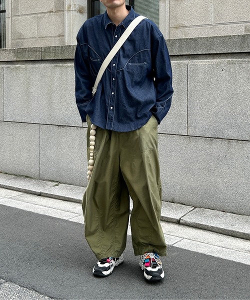 CPCM（シーピーシーエム）の「デニムショートウエスタンシャツ（シャツ/ブラウス・メンズ・ネイビー/ブラック・MEDIUM/LARGE）」の8枚目の写真