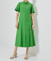 【STUDIOUS】フロントジップセミフレアーワンピース〈洗える〉