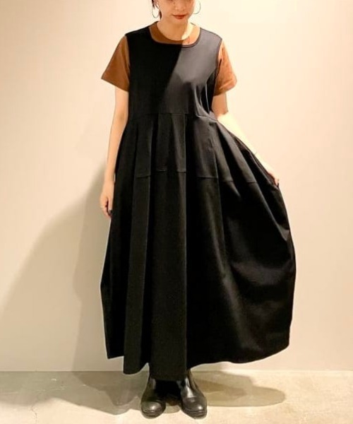 Ray BEAMS(レイビームス)の「RBS / コクーン ノースリーブ ワンピース(ワンピース・レディース・ブラウン/ブラック・1/0)」の16枚目の写真