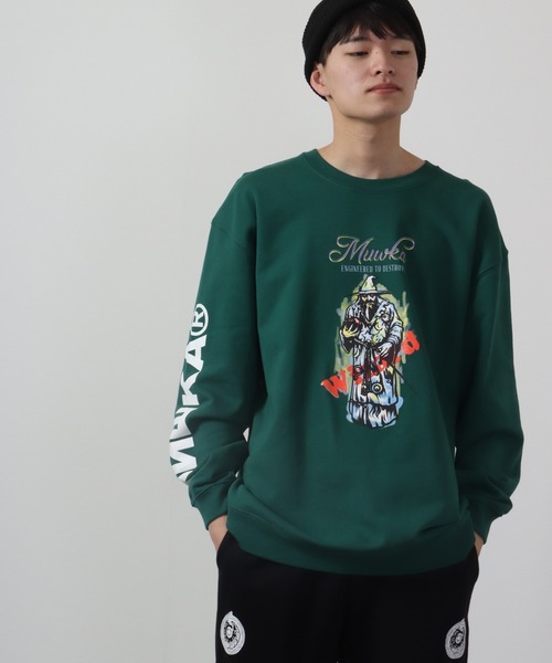 【セール】MISHKA CREW SWEAT クルーネックスウェットトレーナー WIZZZZZARD（スウェット）｜MISHKA（ミシカ）