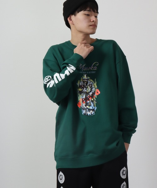 【セール】MISHKA CREW SWEAT クルーネックスウェットトレーナー WIZZZZZARD（スウェット）｜MISHKA（ミシカ）