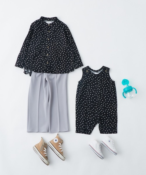 CIAOPANIC TYPY(チャオパニックティピー)の「【KIDS】OSOROウォッシャブルリネンバンドカラーシャツ(シャツ/ブラウス・キッズ・サックスブルー/オレンジ/ブラック/ネイビー/イエロー・XXL/S/M/L/XL)」の8枚目の写真