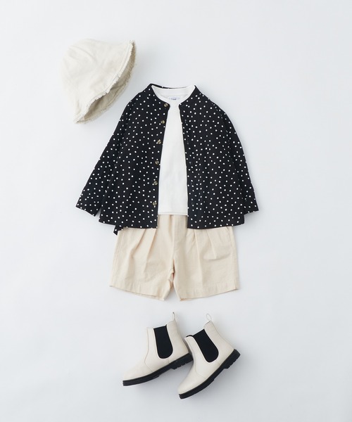 CIAOPANIC TYPY(チャオパニックティピー)の「【KIDS】OSOROウォッシャブルリネンバンドカラーシャツ(シャツ/ブラウス・キッズ・サックスブルー/オレンジ/ブラック/ネイビー/イエロー・XXL/S/M/L/XL)」の19枚目の写真