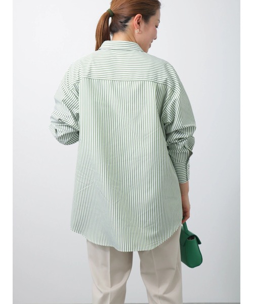 Lugnoncure（ルノンキュール）の「カラーストライプシャツ（シャツ/ブラウス・レディース・ピンク/グリーン/ネイビー・ﾌﾘ-）」の10枚目の写真