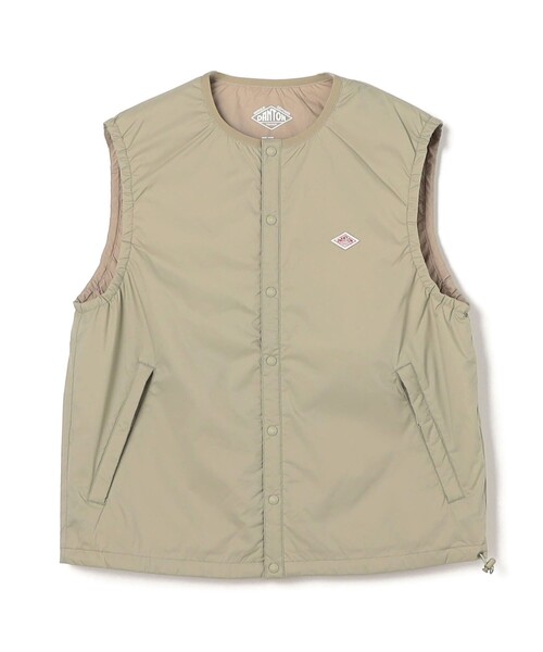 DANTON(ダントン)の「WOMEN'S INSULATION COLLARLESS VEST(ダウンベスト・レディース・カーキ系1/ネイビー/グレー/ブラック/グレー系その他・S/XS/M)」の4枚目の写真