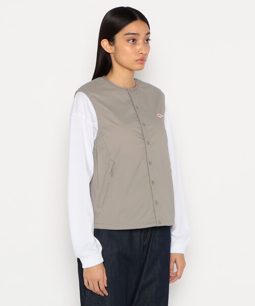 DANTON(ダントン)の「WOMEN'S INSULATION COLLARLESS VEST(ダウンベスト・レディース・カーキ系1/ネイビー/グレー/ブラック/グレー系その他・S/XS/M)」の17枚目の写真