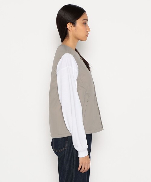 DANTON(ダントン)の「WOMEN'S INSULATION COLLARLESS VEST(ダウンベスト・レディース・カーキ系1/ネイビー/グレー/ブラック/グレー系その他・S/XS/M)」の21枚目の写真