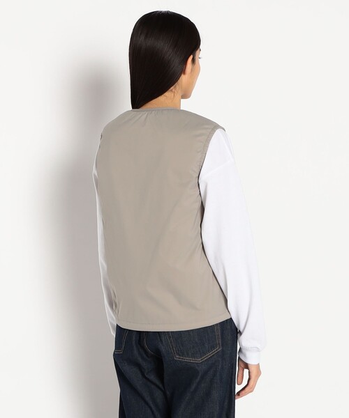 DANTON(ダントン)の「WOMEN'S INSULATION COLLARLESS VEST(ダウンベスト・レディース・カーキ系1/ネイビー/グレー/ブラック/グレー系その他・S/XS/M)」の14枚目の写真