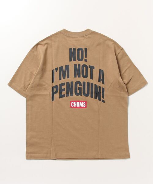 CHUMS（チャムス）の「CHUMS/チャムス Oversized I'm Not A Penguin T-Shirt /ルーズシルエット/無地/タイダイ柄/バックプリントTシャツ   CH11-2168（Tシャツ/カットソー・レディース・ベージュ/グリーン/ホワイト/オレンジ/ピンク/ブルー・M/L）」の9枚目の写真